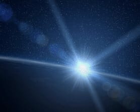 Étoile qui brille à l'horizon